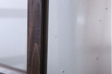 和製アンティーク　ダイヤガラス入り!古い木の上質なガラス戸3枚セット