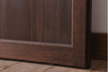 和製アンティーク　ダイヤガラス入り!古い木の上質なガラス戸3枚セット