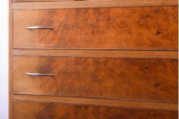 レトロ家具　ダイヤガラス入り!昭和レトロなアンティークチェスト