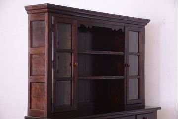 中古　美品　松本民芸家具　F型食器棚(カップボード)(定価73万6千円)