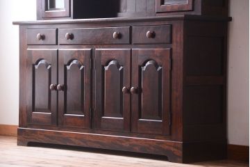 中古　美品　松本民芸家具　F型食器棚(カップボード)(定価73万6千円)