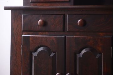 中古　美品　松本民芸家具　F型食器棚(カップボード)(定価73万6千円)