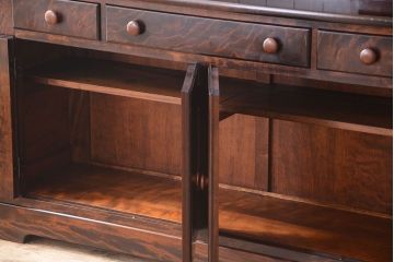 中古　美品　松本民芸家具　F型食器棚(カップボード)(定価73万6千円)