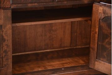 中古　美品　松本民芸家具　F型食器棚(カップボード)(定価73万6千円)