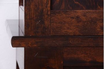 中古　美品　松本民芸家具　F型食器棚(カップボード)(定価73万6千円)