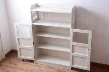 アンティーク家具　アンティークペイント　おしゃれな本箱(ブックケース)