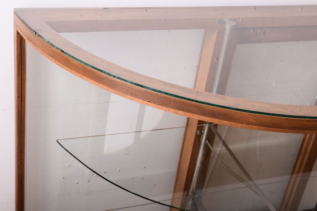 レトロ家具　Rガラス!昭和レトロな脚付きガラスケース