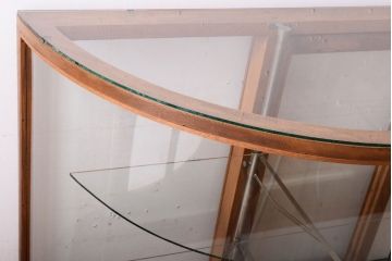 レトロ家具　Rガラス!昭和レトロな脚付きガラスケース