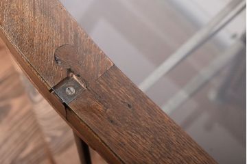 レトロ家具　Rガラス!昭和レトロな脚付きガラスケース