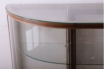 レトロ家具　Rガラス!昭和レトロな脚付きガラスケース