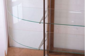 レトロ家具　Rガラス!昭和レトロな脚付きガラスケース
