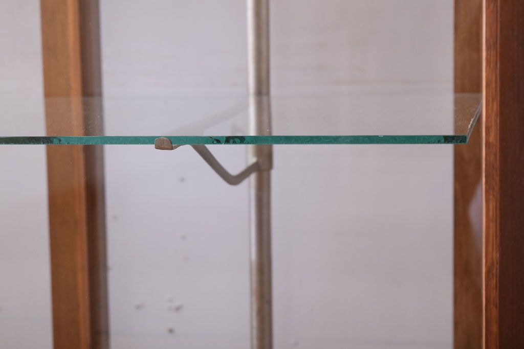 レトロ家具　Rガラス!昭和レトロな脚付きガラスケース