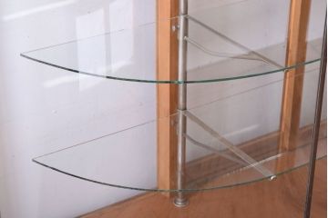 レトロ家具　Rガラス!昭和レトロな脚付きガラスケース