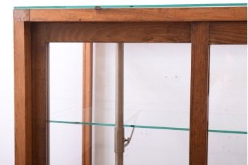 レトロ家具　Rガラス!昭和レトロな脚付きガラスケース
