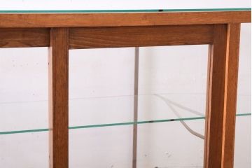 レトロ家具　Rガラス!昭和レトロな脚付きガラスケース