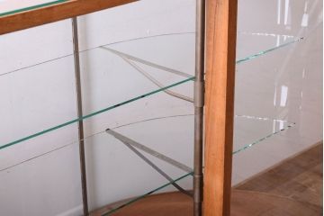 レトロ家具　Rガラス!昭和レトロな脚付きガラスケース