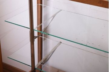 レトロ家具　Rガラス!昭和レトロな脚付きガラスケース