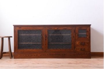 アンティーク家具　大正〜昭和　前面欅材　上質なローボード