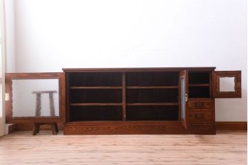 アンティーク家具　大正〜昭和　前面欅材　上質なローボード
