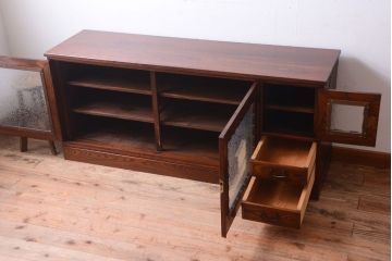 アンティーク家具　大正〜昭和　前面欅材　上質なローボード