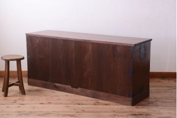 アンティーク家具　大正〜昭和　前面欅材　上質なローボード