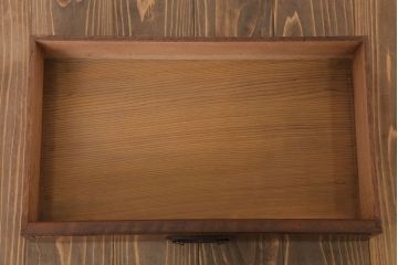 アンティーク家具　ナラ材製　結霜ガラス入り!小振りな和製アンティーク収納棚