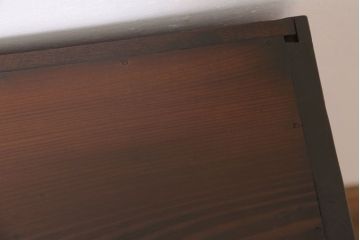アンティーク家具　ナラ材製　結霜ガラス入り!小振りな和製アンティーク収納棚