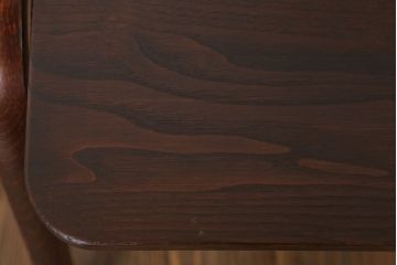 中古　秋田木工　栗材座面のリメイク品　おしゃれな曲げ木スツール(3)