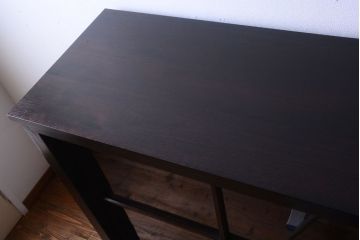 アンティーク家具　古民具・骨董　明治〜大正期　大ぶりでモダンなガラス戸収納棚