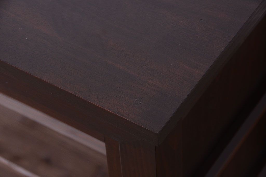 アンティーク家具　古民具・骨董　明治〜大正期　大ぶりでモダンなガラス戸収納棚