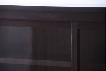 アンティーク家具　古民具・骨董　明治〜大正期　大ぶりでモダンなガラス戸収納棚