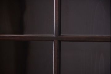 アンティーク家具　古民具・骨董　明治〜大正期　大ぶりでモダンなガラス戸収納棚