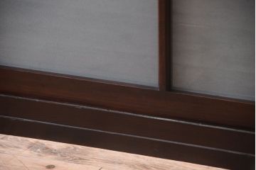 アンティーク家具　古民具・骨董　明治〜大正期　大ぶりでモダンなガラス戸収納棚