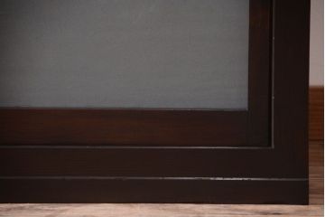 アンティーク家具　古民具・骨董　明治〜大正期　大ぶりでモダンなガラス戸収納棚