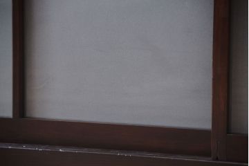 アンティーク家具　古民具・骨董　明治〜大正期　大ぶりでモダンなガラス戸収納棚