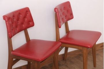 ヴィンテージ家具　イギリスビンテージ　ビーチ材製チェア2脚セット