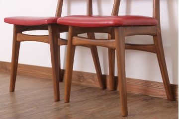 ヴィンテージ家具　イギリスビンテージ　ビーチ材製チェア2脚セット