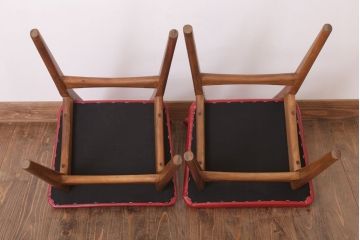 ヴィンテージ家具　イギリスビンテージ　ビーチ材製チェア2脚セット