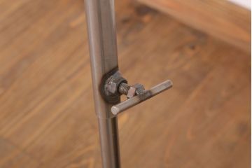 ラフジュ工房オリジナル　鉄脚　ナラ材製折りたたみテーブル(作業台)