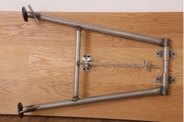 ラフジュ工房オリジナル　鉄脚　ナラ材製折りたたみテーブル(作業台)