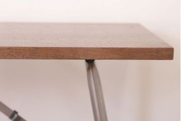 ラフジュ工房オリジナル　鉄脚　ウォールナット材製折りたたみテーブル(作業台)