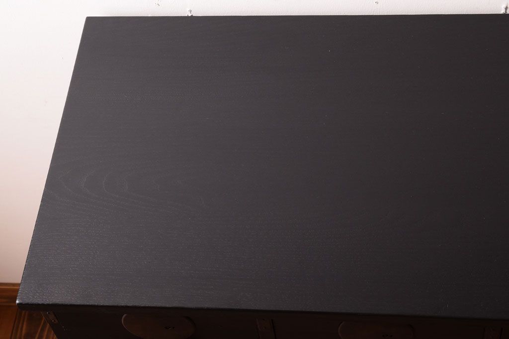 丸金具付き　リメイク品　アンティークのペイントサイドテーブル