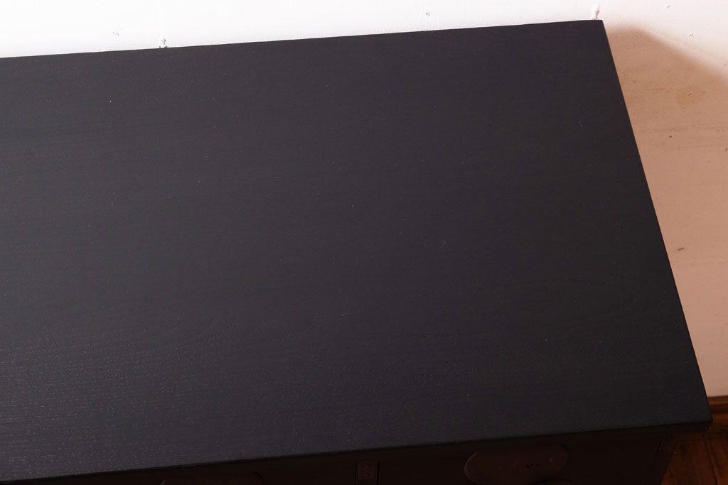 丸金具付き　リメイク品　アンティークのペイントサイドテーブル