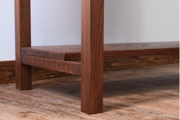 丸金具付き　リメイク品　アンティークのペイントサイドテーブル