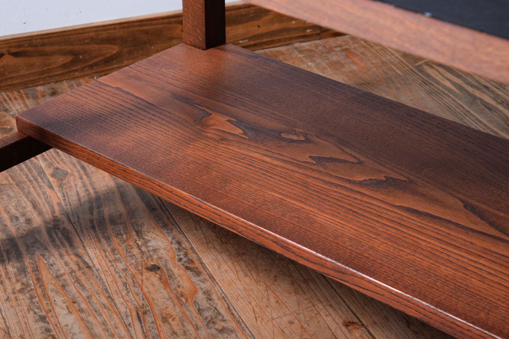 丸金具付き　リメイク品　アンティークのペイントサイドテーブル