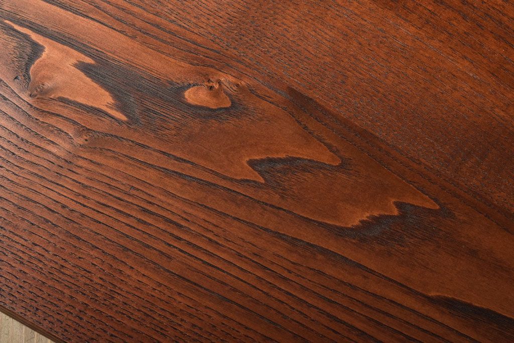 丸金具付き　リメイク品　アンティークのペイントサイドテーブル