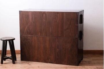 アンティーク家具　古民具・骨董　前面欅材　共縁　上品なアンティーク米沢箪笥