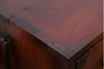 アンティーク家具　古民具・骨董　前面欅材　共縁　上品なアンティーク米沢箪笥