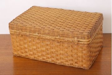アンティーク雑貨　和製アンティーク　収納に便利なかわいいバスケット(かご・トランク)