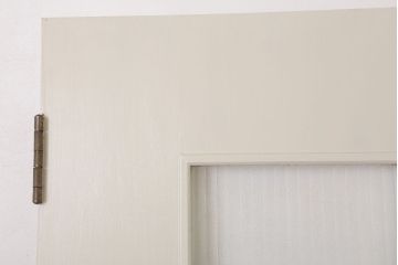 ガラスのドアノブ!銀モールガラス入りのレトロなアンティークドア(2)